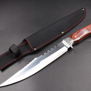 Faca De Caça Grande 49cm Churrasco Modelo Luxo Fulltang Inox SA315