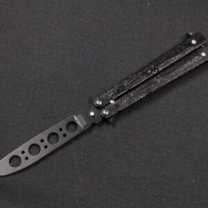 Canivete Tático De Treino Butterfly 22cm S/ Corte, Em Aço Inox Personalizado Caveiras 5 Modelos Cor Preto. D171-2