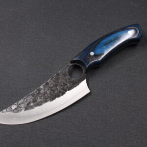 Cutelo Forjado Artesanal Rustico Camping Chefe de Cozinha e Bainha de Couro DJ367