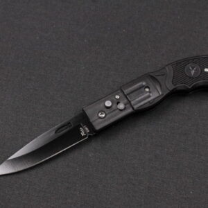 Canivete Automático 21cm Saque Rápido Tatico Militar Preto KA911