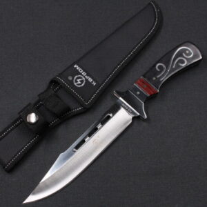 Faca De Caça Pesca e Churrasco Luxo 30,5cm Multiuso C/ Bainha, Cabo Personalizado em Madeira KA-SA56