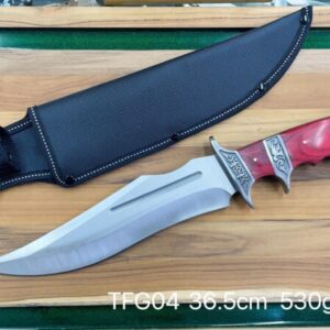 Faca De Caça Pesca Churrasco 37cm Luxo Inox TFG04