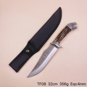 Faca De Caça Pesca Churrasco Luxo Inox TF08