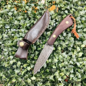 Faca De Caça Pesca Churrasco Luxo Fulltang Inox AF95