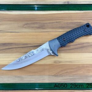 Faca De Caça Pesca Churrasco Luxo Fulltang Inox A050