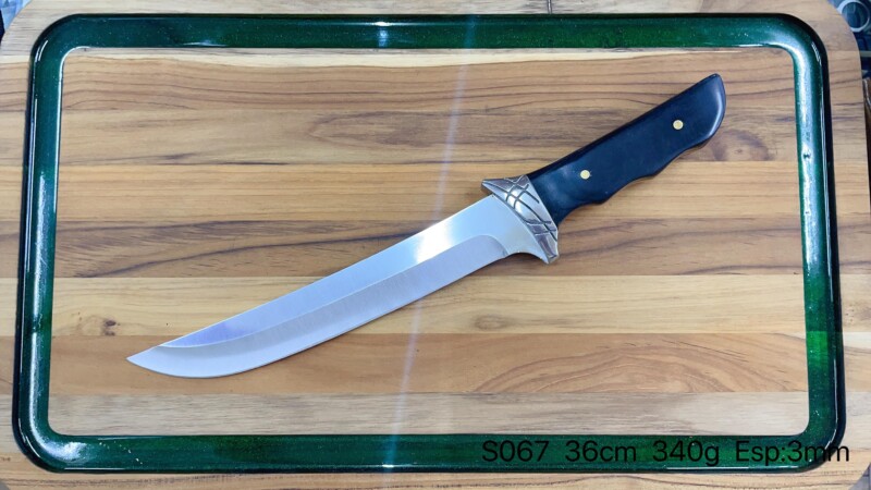 Faca De Caça Pesca Churrasco Luxo Fulltang Inox S067