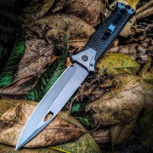 Canivete Manual Tático Cabo Anti-Dirrapante Afiado Quebra Vidros C/ Clip Preto CJ-95-P