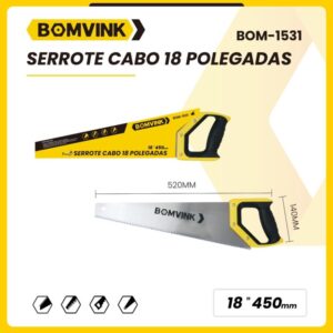 Serrote Profissional com Cabo emborrachado Antiderrapante 50cm BOM-1531