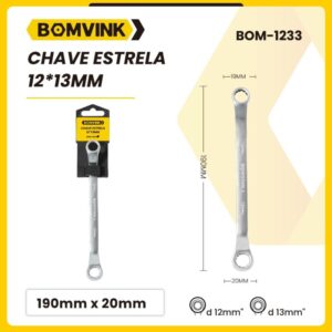 Chave Estrela Cromo 190 x 20mm BOM-1233