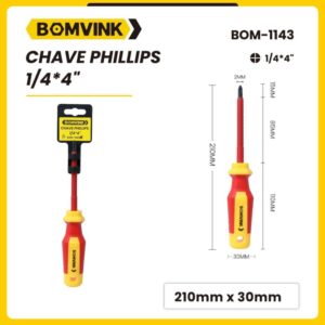 Chave de Fenda Phillips 1/4.4, 210 x 30mm BOM-11