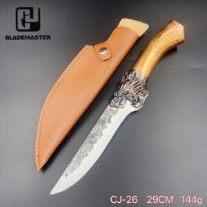 Faca Cutelo Artesanal Do Chefe Leao Cabo Abs CJ-26