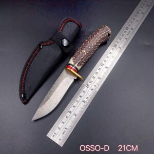 Faca Cabo Osso Afiada +bainha -D