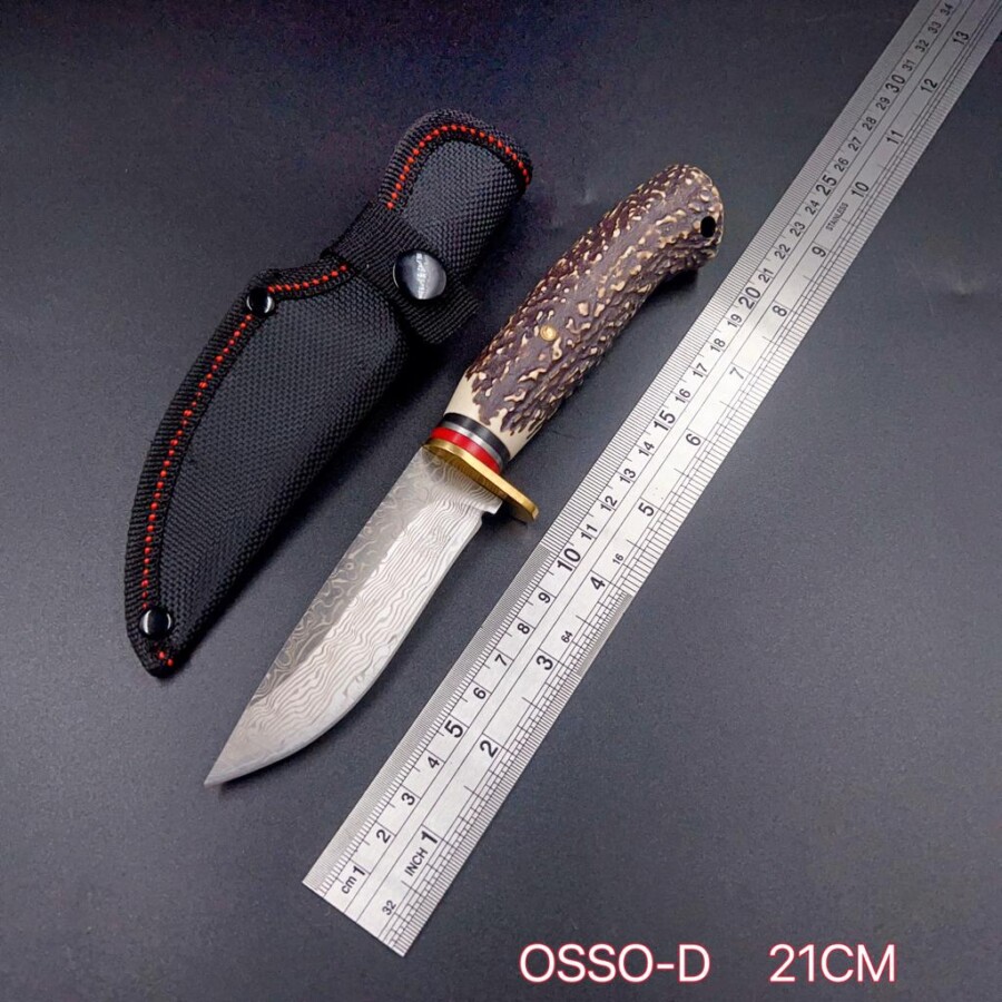 Faca Cabo Osso Afiada +bainha -D