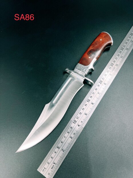 Faca De Caça Pesca Churrasco Luxo Fulltang Inox SA86