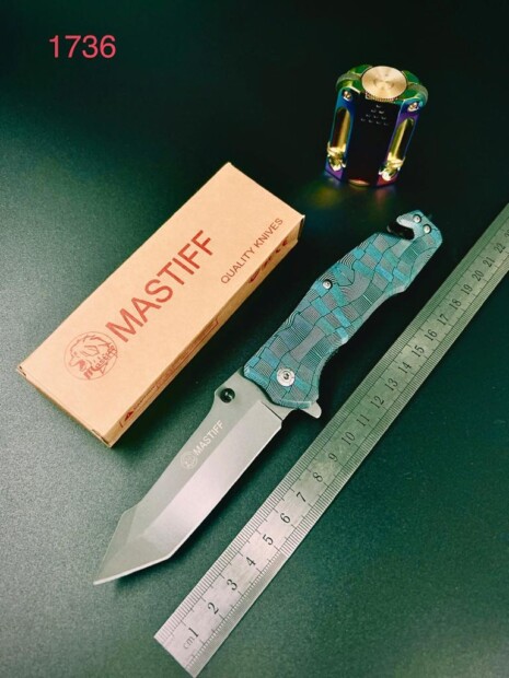 Canivete Tático Militar Semi Automatico Estilo Mastiff 1736