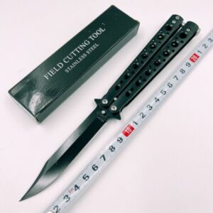 Canivete Faca Butterfly Balisong Preto Tático Lâminatanto 06-1097