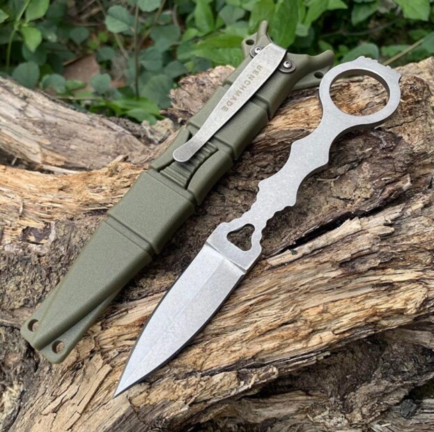 Faca Lamina Fixa Aço 440 Faca de Bota Faca Tatica Pesca Caça Com Bainha de Polimero - QTD-A-PT