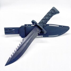Faca Militar Baioneta M9 Black Serrilhada Acampamento YKD-12