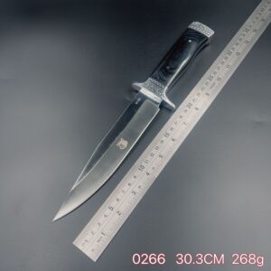 Faca De Caça Pesca Churrasco Luxo Fulltang Inox G38-0266