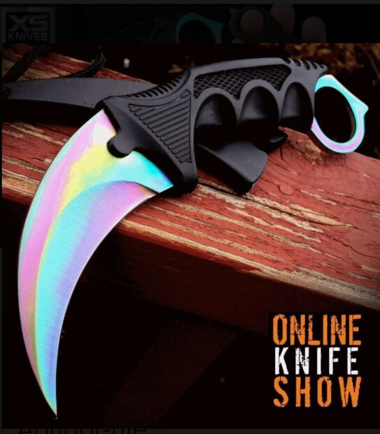 Faca Karambit Cs Go Multi-color Hawk -combate Tática -afiado-0877-570