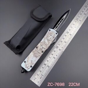 Canivete Tatico Automático Frontal Saque Rapido Top Aço Original ZC-7698