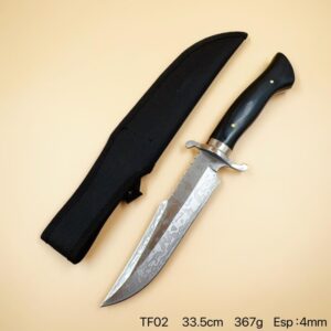 Faca De Caça Pesca Churrasco Luxo Fulltang Inox TF02