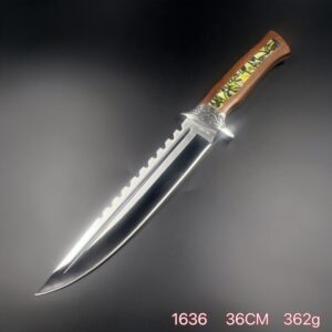 Faca De Caça Pesca Churrasco Luxo Inox TB-1636