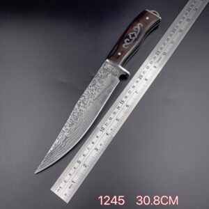 Faca De Caça Pesca Churrasco Luxo Fulltang Inox 1245