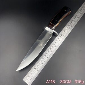 Faca De Caça Pesca Churrasco Luxo Fulltang Inox A118