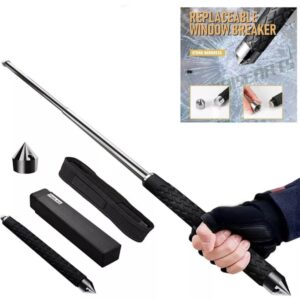 Bastao Retratil Cassetete Asp Maior Seguranca+ Coldre YRG-4-Prata