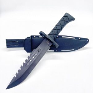 Faca Militar Baioneta M9 Black Serrilhada Acampamento YKD-14