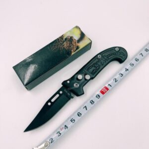 Mini Canivete Automático Saque Rápido Tatico Militar Preto K-703