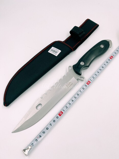 Faca De Caça Pesca Churrasco Luxo Fulltang Inox 1535-P