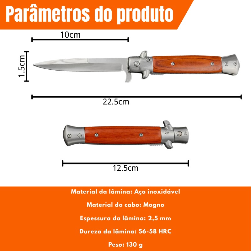Canivete Automático de Abertura Rápida - Modelo Italiano Premium 1765 - Imagem 13