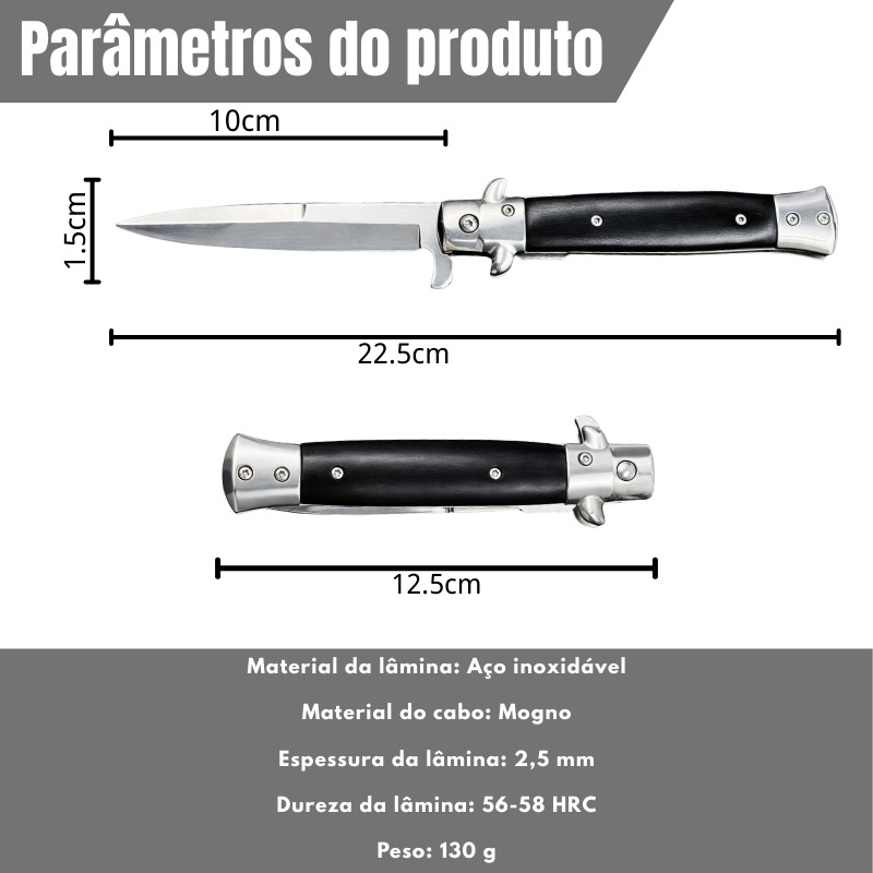 Canivete Automático de Abertura Rápida - Modelo Italiano Premium 1765 - Imagem 7