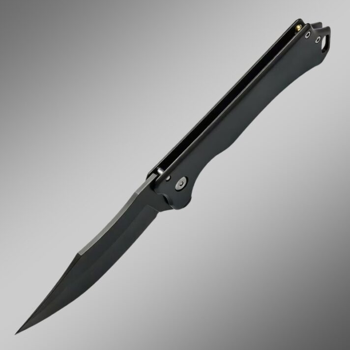 Canivete Dobrável Black CJBladeMaster 999A — Lâmina Aço Inox 3mm Curva | Cabo Aço Black - Imagem 3