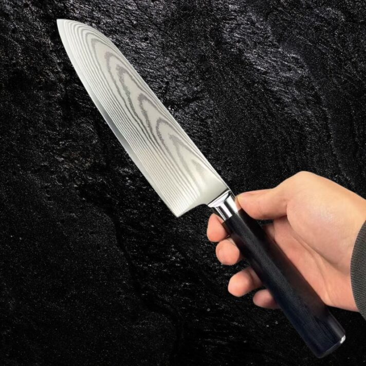Faca Santoku Damasco CJ-173 | Núcleo DV10 Sueco - Imagem 3