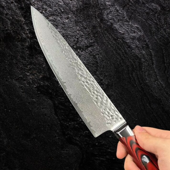 Faca de Chef Damasco CJ-175 | Núcleo VG-10 + Acabamento Martelado - Imagem 8
