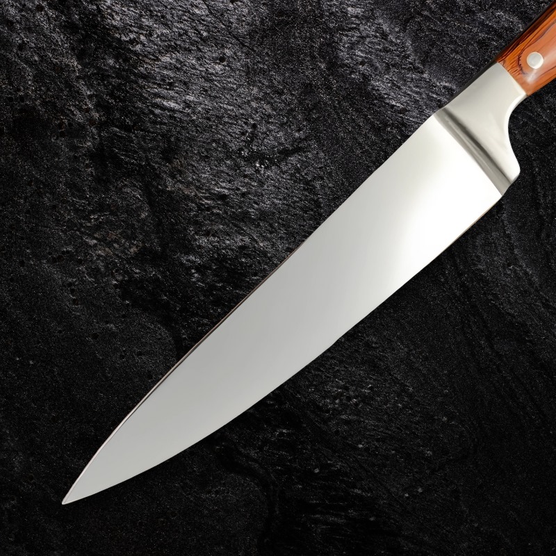 Faca Cutelo Chef 25cm - Aço Inox Profissional - Cabo Madeira Premium CJ-179 - Imagem 3
