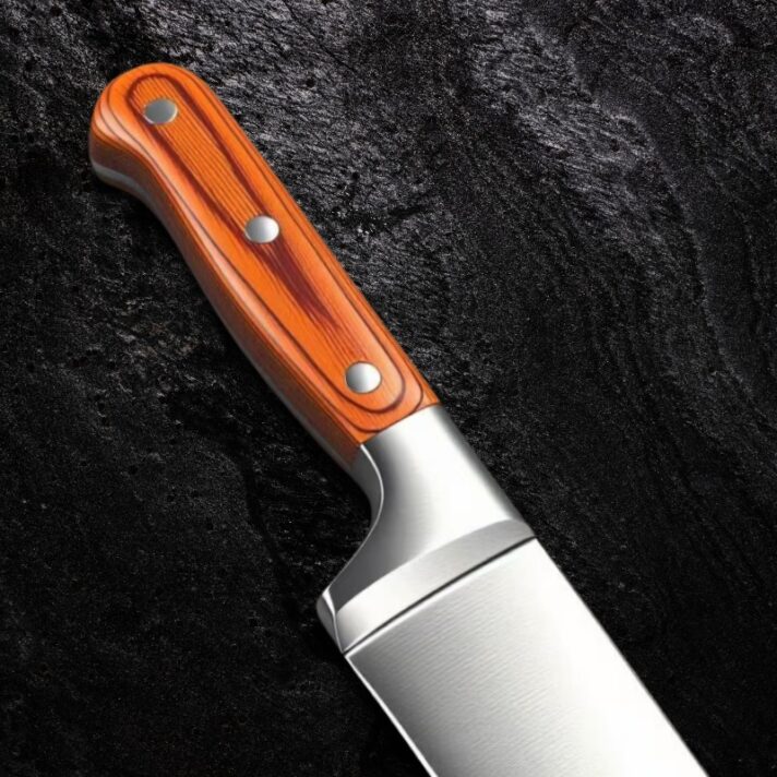 Faca Cutelo Chef 25cm - Aço Inox Profissional - Cabo Madeira Premium CJ-179 - Imagem 2