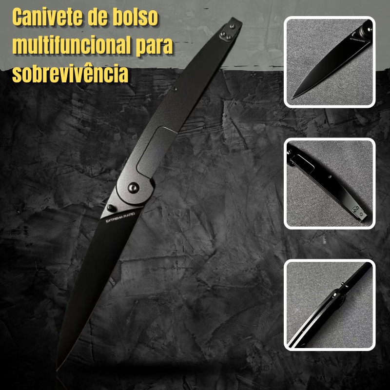 Canivete Tático - Aço N690 + Design Extrema Ratio CJ-201 - Imagem 15