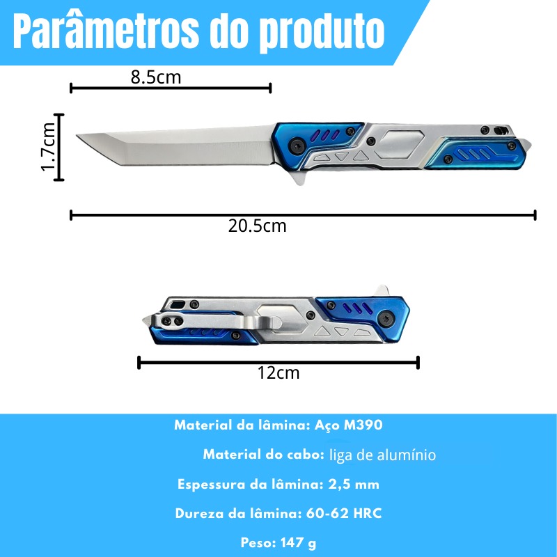 Canivete Tático - Aço M390 Premium CJ-244 - Imagem 7
