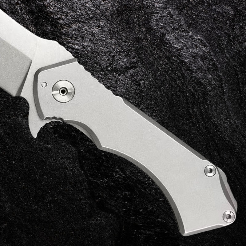 Canivete Tático Dobrável CJBladeMaster CJ-255 — Lâmina Aço D2 Cleaver 4mm | Cabo Inox - Imagem 5