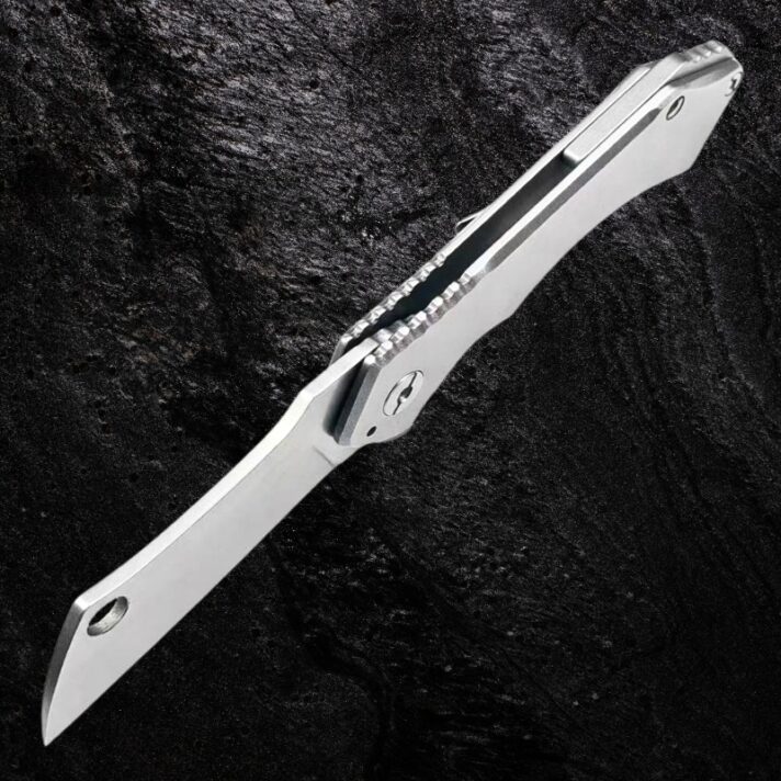 Canivete Tático Dobrável CJBladeMaster CJ-255 — Lâmina Aço D2 Cleaver 4mm | Cabo Inox - Imagem 4