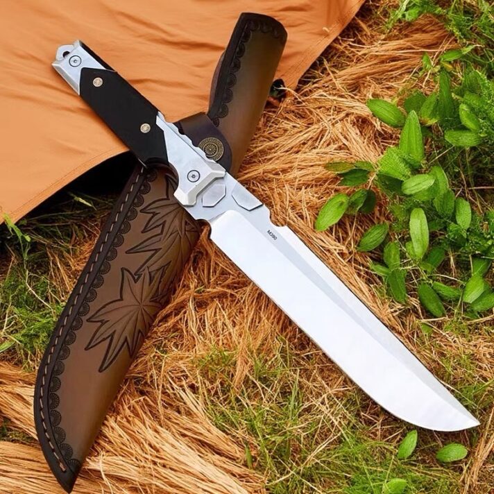 Faca Tática Caç M390 - Aço Premium 60 HRC - Cabo G10 + Bainha de Couro GD-A14 - Imagem 9