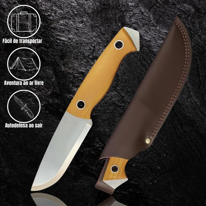 Faca Bushcraft Classic GD-B6 | Aço Sandvik Sueco