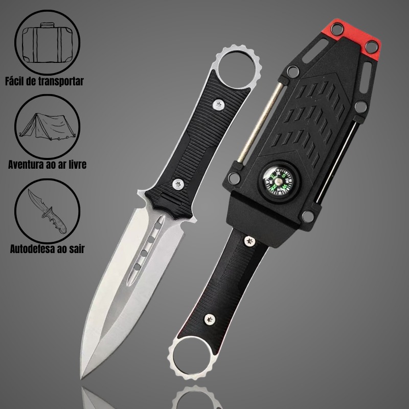Faca Tática Bushcraft YX24 | Kit Sobrevivência Completo