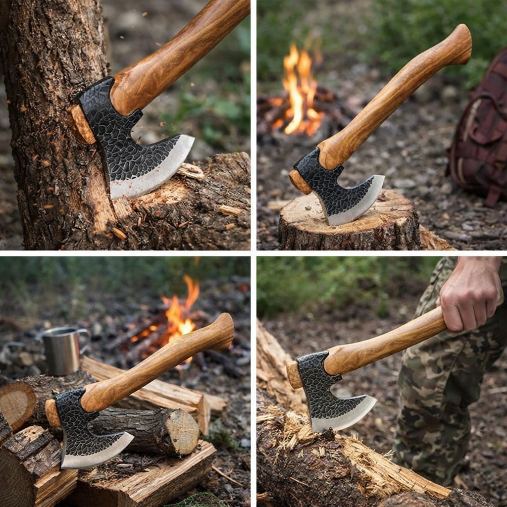 Machado Tático de Camping - Aço Carbono Forjado FT112 - Imagem 2