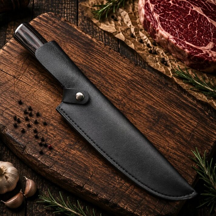 Faca Santoku Premium - Cabo Sândalo Preto A002 - Imagem 12