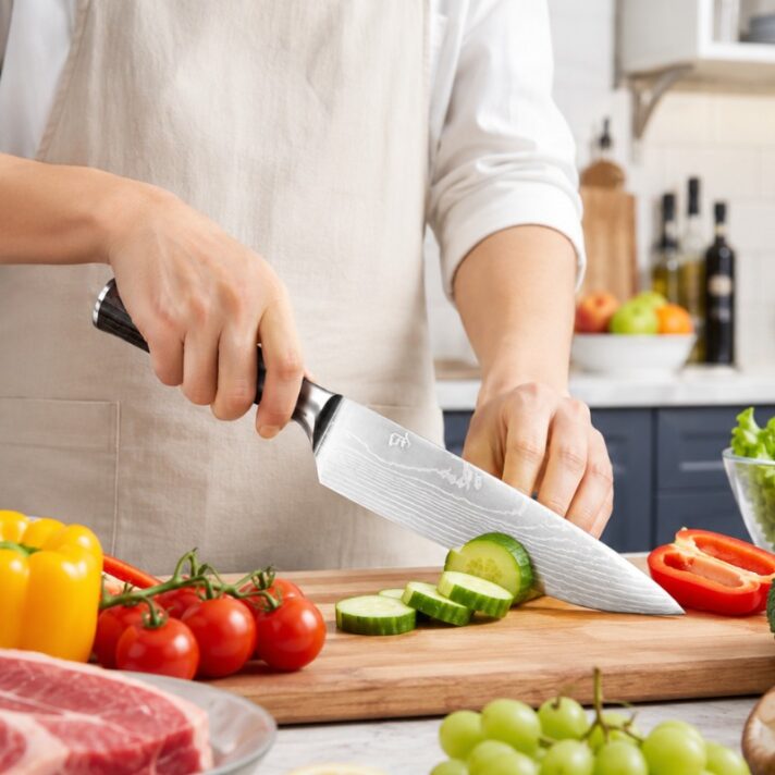 Faca Santoku Premium - Cabo Sândalo Preto A002 - Imagem 9